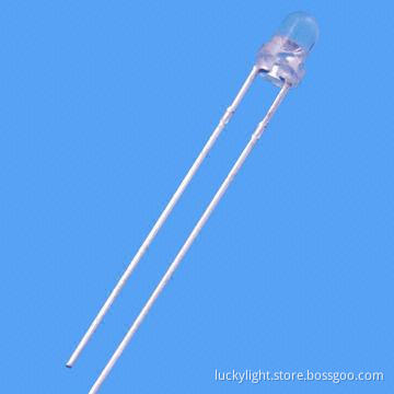 3mm White LED with Water Clear Lens, 30°, Super Bright, RoHS-compliant